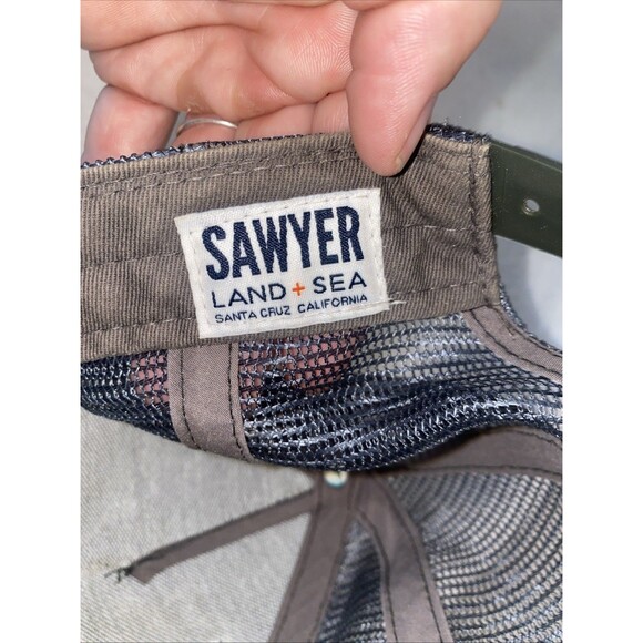 Sawyer Surf Trucker Hat Land & Sea Supply Distressed Snapback Adult Skate Cali - Picture 5 of 10
